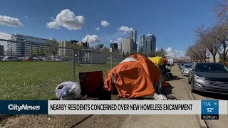 Residents concerned over new homeless encampment in Edmonton