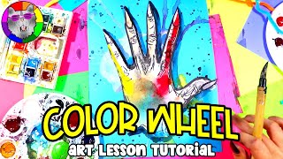 Make a Color Wheel Artwork with this Middle School Art Lesson Tutorial | Ms Artastic