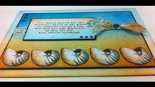 Rubber Dance - Sea Shell card - Step by step tutorial