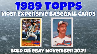 1989 Topps Most Expensive eBay Sales Baseball Cards - November 2024