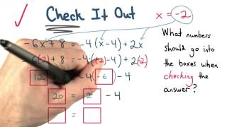 Checking Our Answer - Visualizing Algebra