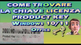 Come trovare la chiave licenza windows 10/11 e Office
