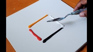 How to Paint Easy Abstract Painting / For beginners / Demo / Satisfying /Daily Art Therapy/Day #0104