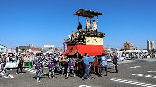 2024年 常滑市 第４回とこなめ山車祭り 会場曳き込み（西之口 銕炮津 雷神車）