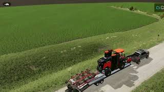 Farming Simulator 22, doing some hay work, On Alma Missouri US