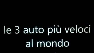 Le 3 auto più veloci al mondo