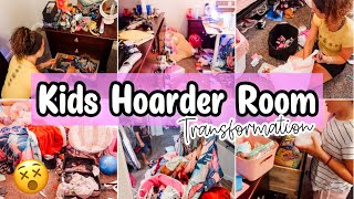 *EXTREMELY FILTHY* KIDS ROOM | HOARDERS ROOM TRANSFORMATION | DECLUTTER, ORGANIZE & SPEED CLEAN