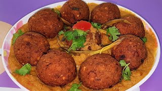 Vazhaipoo  Urundai-Curry/Banana Flowers Crispy Balls-Gravy/வாழைப்பூ உருண்டை-கிரேவி