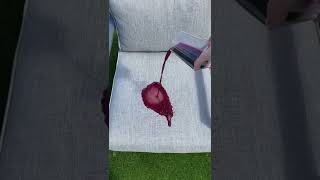 Staining my outdoor furniture with RED wine!! Testing if it’s really stain proof!! 😱 #shorts