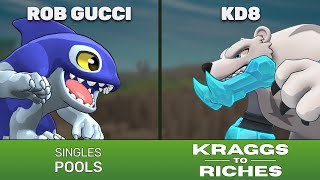 Kraggs to Riches Pools - Rob Gucci (Orcane) vs KD8 (Etalus, Forsburn) - Rivals of Aether II