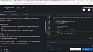 Candy Division CodeChef Solution || STARTERS 82 In java🔥🤩.
