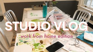 Artist Studio Vlog | Freelance Illustrator Working from Home With Kids