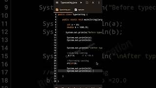#java Typecasting in java #javacoding Type casting in java in Tamil