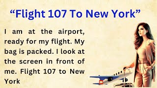 Flight 107 to New York   Learn English Through Story Level 3   Graded Reader   Improve Your English