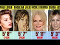 HEIGHTS OF FAMOUS CELEBRITIES AND HOLLYWOOD ACTRESSES ▶ Tallest and Shortest