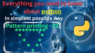 Pattern printing 22 | hollow reverse full pyramid | pattern printing in python | python full course