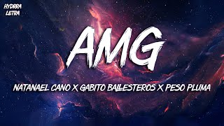 Natanael Cano x Gabito Ballesteros x Peso Pluma - AMG (Letra/Lyrics) | Hydra Letra