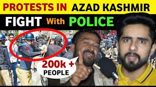 PROTEST IN AZAD KASHMIR, PUBLIC VS POLICE, PAKISTANI PUBLIC REACTION ON KASHMIR ISSUE, REAL TV VIRAL