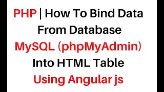 php get fetch populate data from mysql database using angularjs 1.5.11