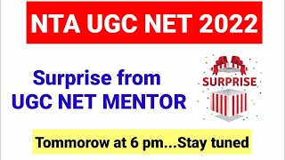 🎁Surprise for UGC NET/JRF Aspirants.... Tomorrow 6pm on UGC NET Mentor