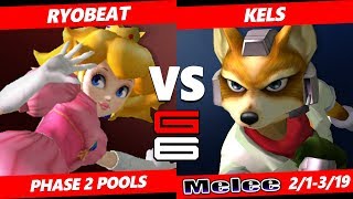 Genesis 6 SSBM - Ryobeat (Peach) VS Kels (Fox) Smash Melee R2 Pools