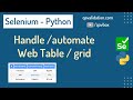 Automate / handle web table using selenium python