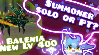 Iruna Online Summoner Solo or PT vs Balenia new lv 400? |