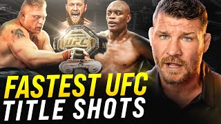 BISPING: TOP 5 Fastest UFC Title Shots | UFC Champions FAST TRACKED to Octagon Gold