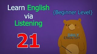 Learn English via Listening Beginner Level | Lesson 21 | Daily Schedule