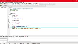 Reverse a string using stack in c (static implementation of stack) | Data Structure LAB