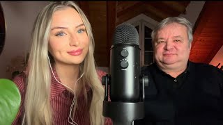 My Dad tries ASMR for the first time (hes good😴)