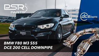 BMW M3 F80 DCE Parts S55 200 Cell Downpipe with M-Performance Exhaust || LOUD!