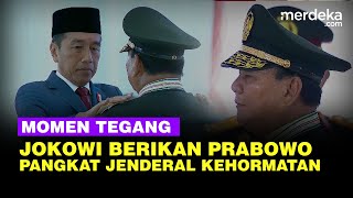 Detik Detik Presiden Jokowi Berikan Prabowo Pangkat Jenderal TNI Bintang 4 Kehormatan