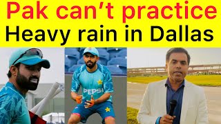 BREAKING 🛑 Rain disrupted Pakistan team 1st training session at Dallas | team moved back to Hotel