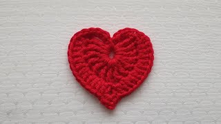 Простое вязаное Сердце. Вязание крючком / Crochet Heart