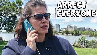 HOA Karen Terrorizes Neighborhood, Calls Police On Non HOA Members!