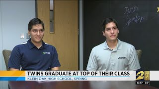 Twins to graduate at top of their class at Klein Oak High School