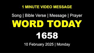 Word Today-1658 | Bro RSV | One-Minute Video Message (Malayalam) | 10 February 2025