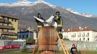 Cerimonia di chiusura dei Campionati italiani di sci dei Vigli del Fuoco