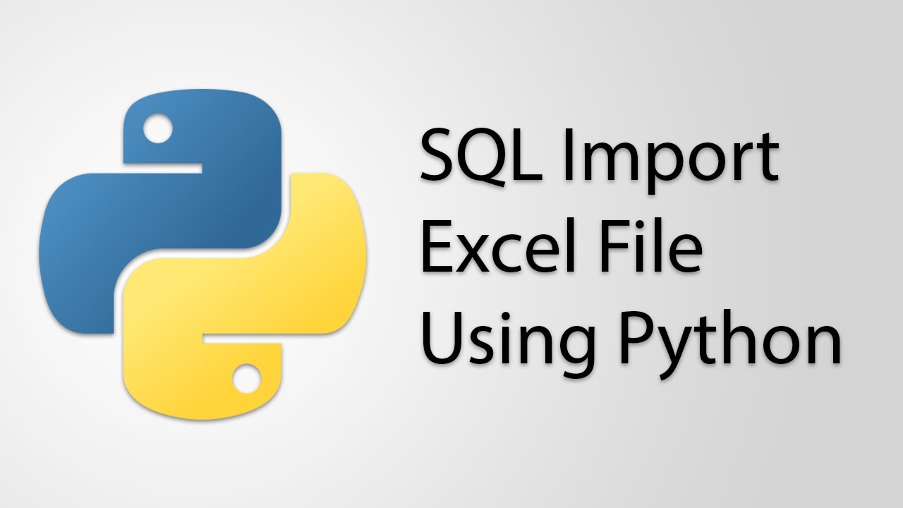 Sql Import Excel File To Table Using Python Pandas Youtube