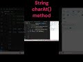String charAt method in JavaScript