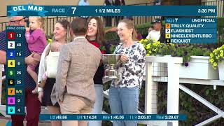 Truly Quality wins the Hollywood Turf Cup G.II race 7 at Del Mar 11/28/25