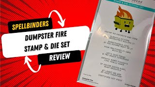 Spellbinders Dumpster Fire Stamp & die set Review