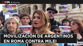 MOVILIZACIÓN DE ARGENTINOS EN ROMA TRAS LOS DICHOS EN DAVOS