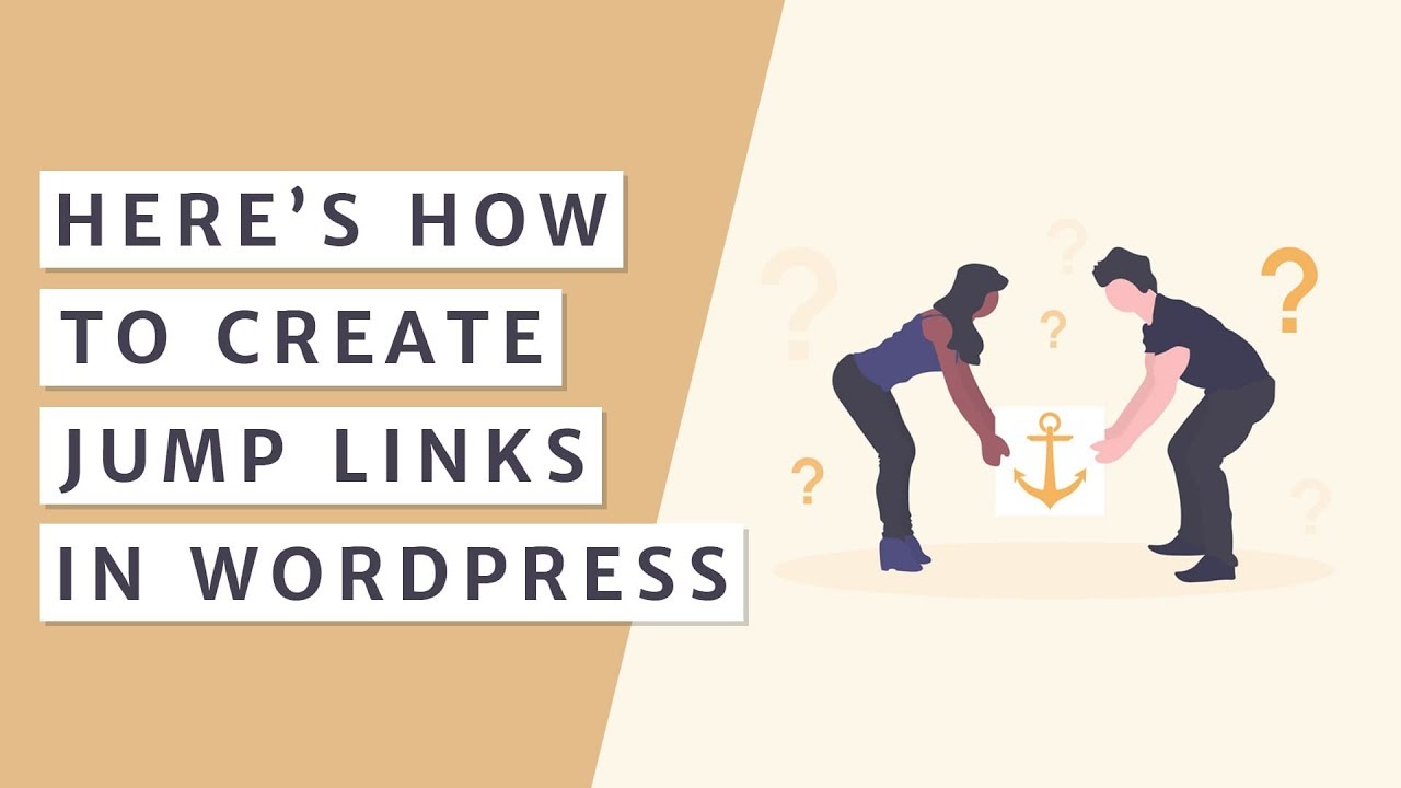 How To Create An Anchor Link In WordPress - YouTube