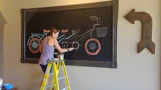 Patton Block Grill and Brewpub: christening of the blackboard menu