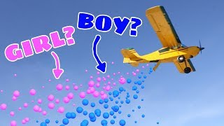 1,500 BALLS DROP!! Airplane Gender Reveal!  (BOY or GIRL)