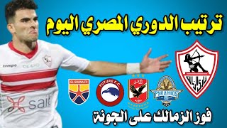 ترتيب الدوري المصري اليوم بعد فوز الزمالك على الجونة