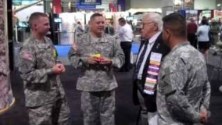 Soldiers at USAREUR booth at AUSA