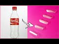 How to Make Fake Nails From Plastic Bottle | Homemade Artificial Nails ❤